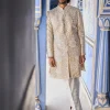 Nude Cream Sherwani Set