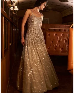 Nude Crystal Gown