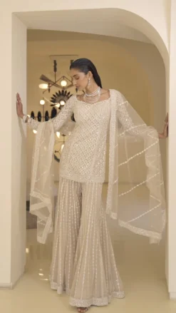 Nude Dori Sharara Set