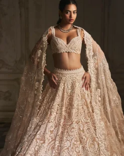 Nude Paisley Lehenga Set