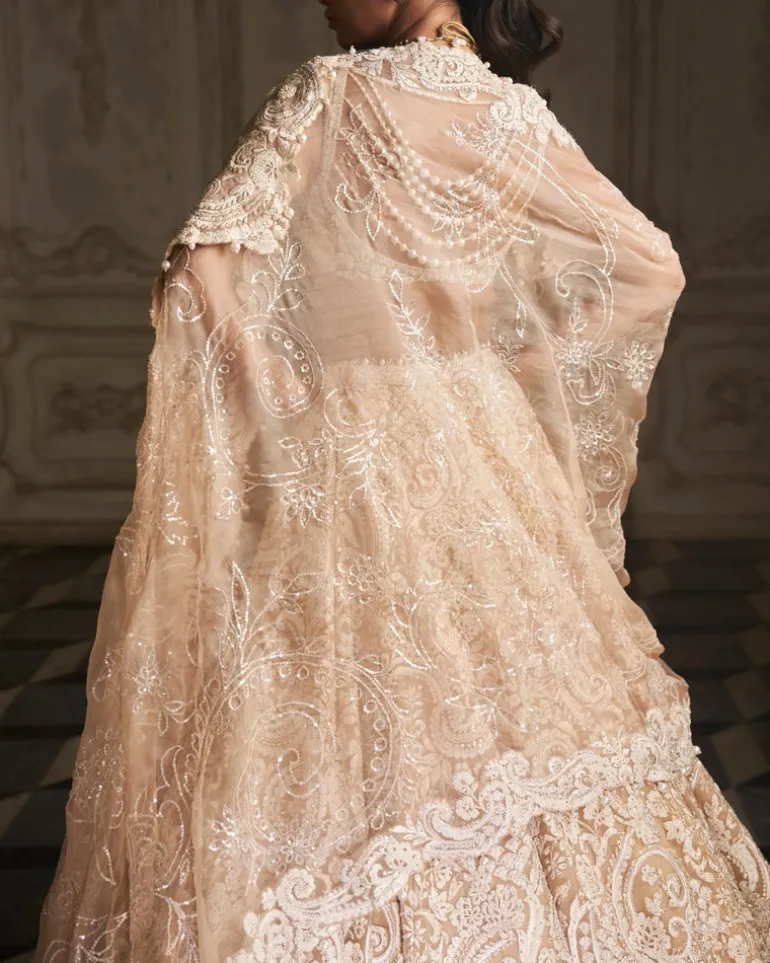 Nude Paisley Lehenga Set
