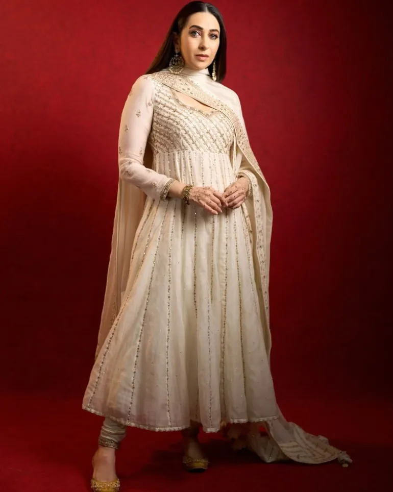 Off-White Karishma Classic Anarkali Set