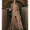 Old Rose Kurta And Gharara Set