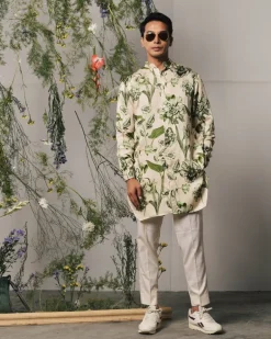 Olive Brava Kurta & Pajama Bandi Set