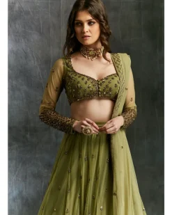 Olive Green Lehenga Set