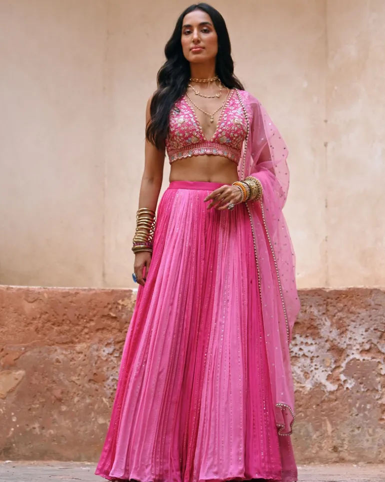 Ombré Meadow Lehenga Set