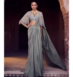 Parul Pre-Draped Sari Set