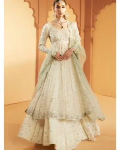 Pastel Pishwas Lehenga Set