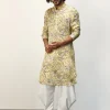 Pastel Yellow Floral Printed Kurta Set