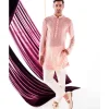 Peach Chikankari Kurta Set