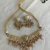 Peach Meenakari Necklace Set