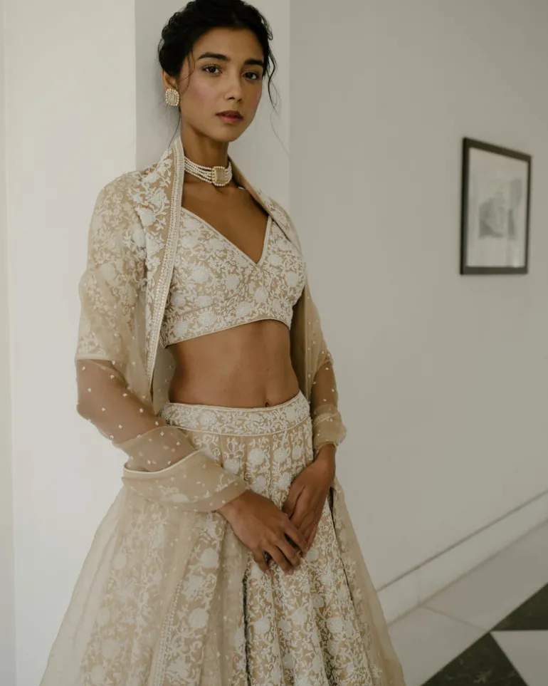 Pearl & Cutdana Lehenga