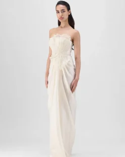 Pearl Corded Coral Gown
