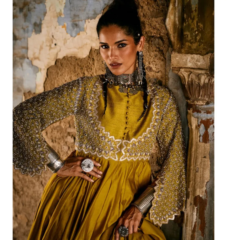 Phalghuni Zardozi Anarkali Set