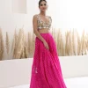 Pink Bandhini Lehenga & Blouse Set
