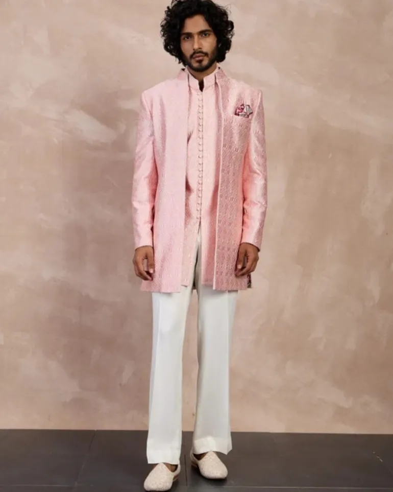 Pink Maze Open Bandhgal Set