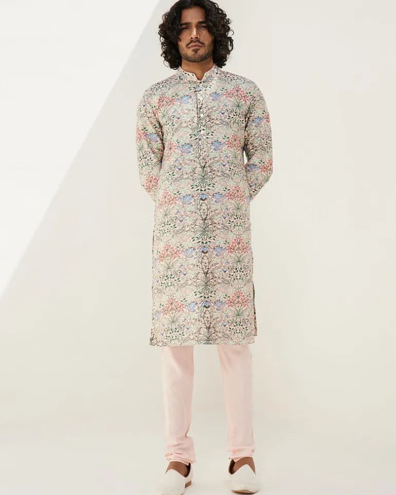 Pink Mosaiq Garden Kurta Set
