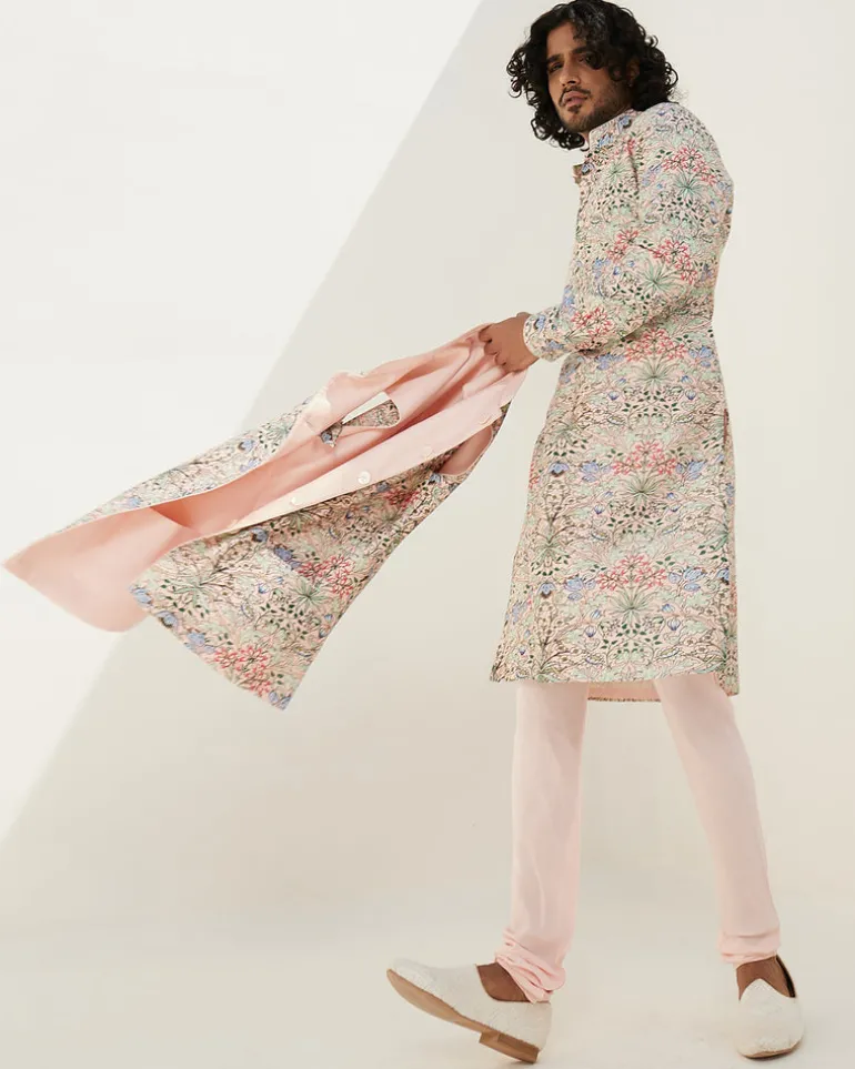 Pink Mosaiq Garden Kurta Set