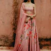 Pink Ombre Printed Lehenga Set