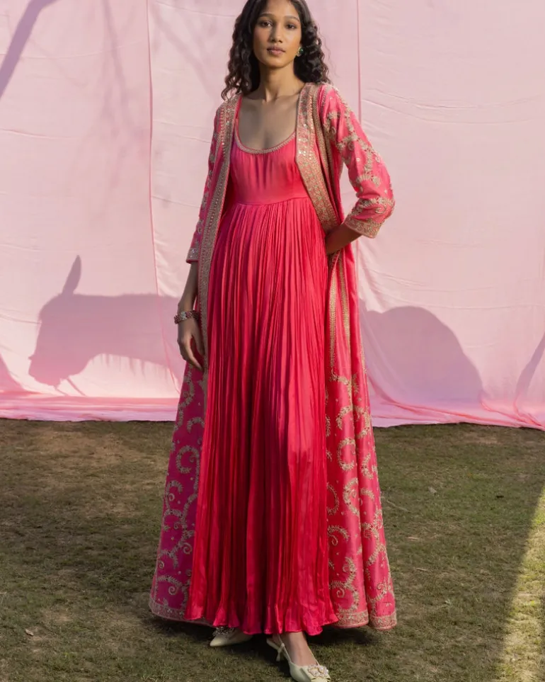 Pink Rani Sa Anarkali Set