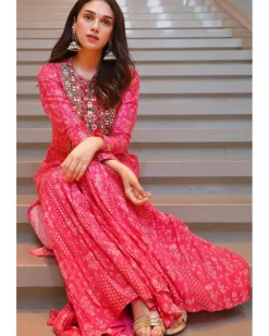 Pink Sharara Set