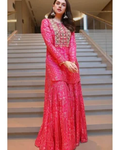 Pink Sharara Set