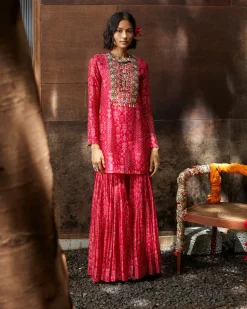 Pink Sharara Set