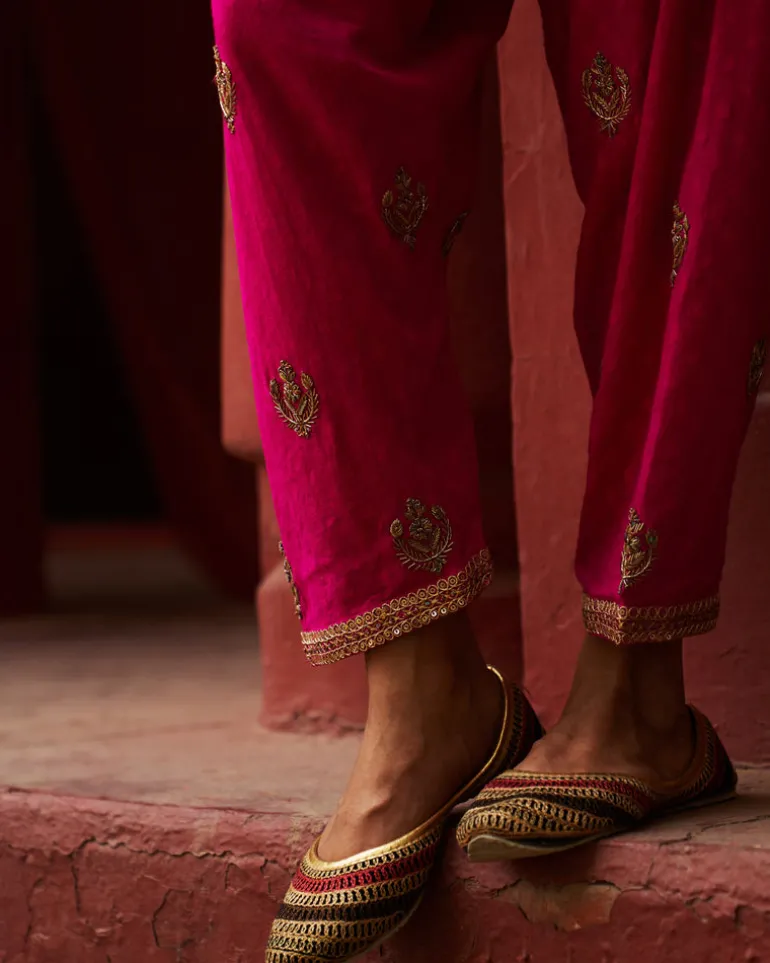 Pink Short Kurta Set