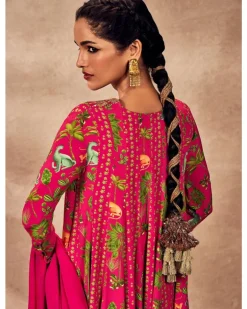 Pink Tropical Rhapsody Anarkali Set