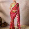 Pink Tropical Rhapsody Sari Set
