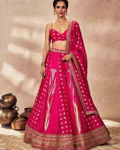 Pink Whispering Lily Lehenga Set
