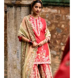 Pitta Tikri Sunflower Sharara Set