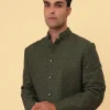 Plant Highlighted Sherwani Set