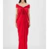 Pleated Cowl Dress