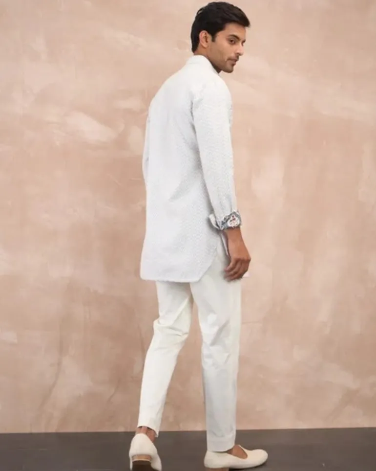 Powder Blue Inara 3.0 Foe Nehru Jacket Set