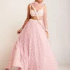 Powder Pink Flower Lehenga Set