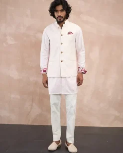 Powder Pink Inara Foe & Sb Nehru Jacket Set