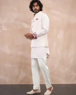 Powder Pink Inara Foe & Sb Nehru Jacket Set