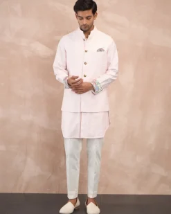 Powder Pink Inara Motif Foe & Sb Kurta Set