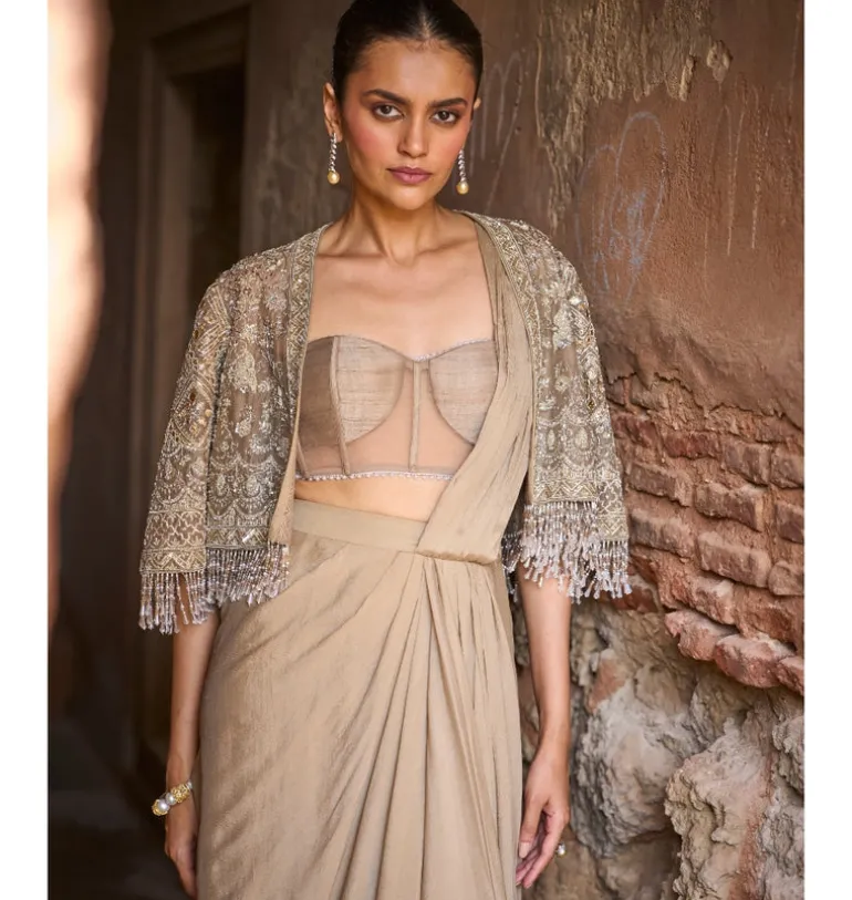 Prashma Corset Sari Set