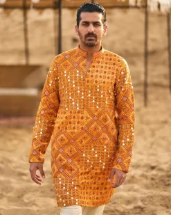 Printed Kasundi Kurta Set
