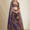 Purple Floral Lehenga Set
