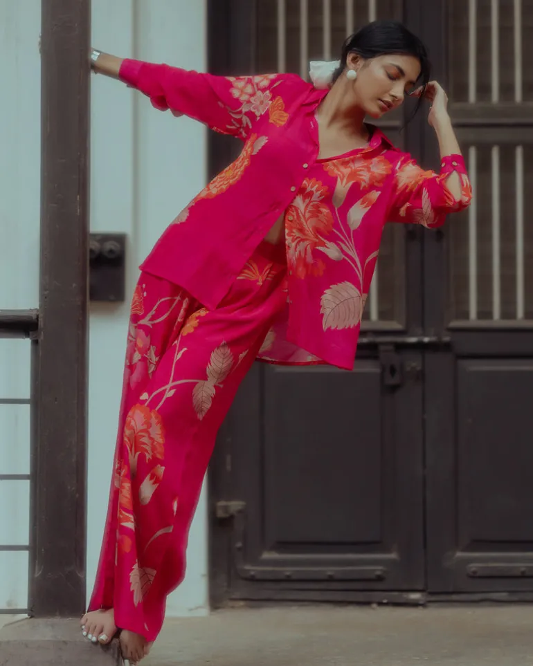 Rani Pink Printed Co-Ord Set