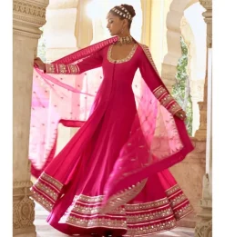 Rani Pink Srivani Anarkali Set