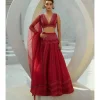 Red Alisha Skirt Set