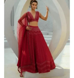 Red Alisha Skirt Set