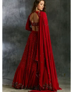 Red Boot Lehenga Set