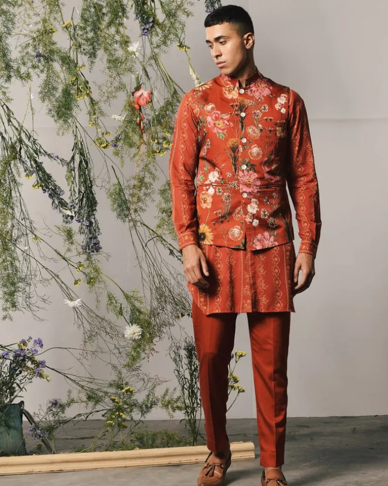 Red Riviera Kurta & Pajama