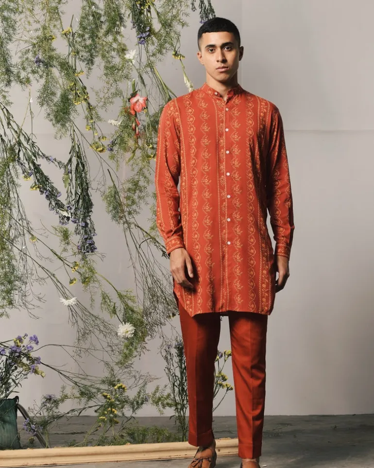 Red Riviera Kurta & Pajama