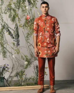 Red Roma Kurta & Pajama